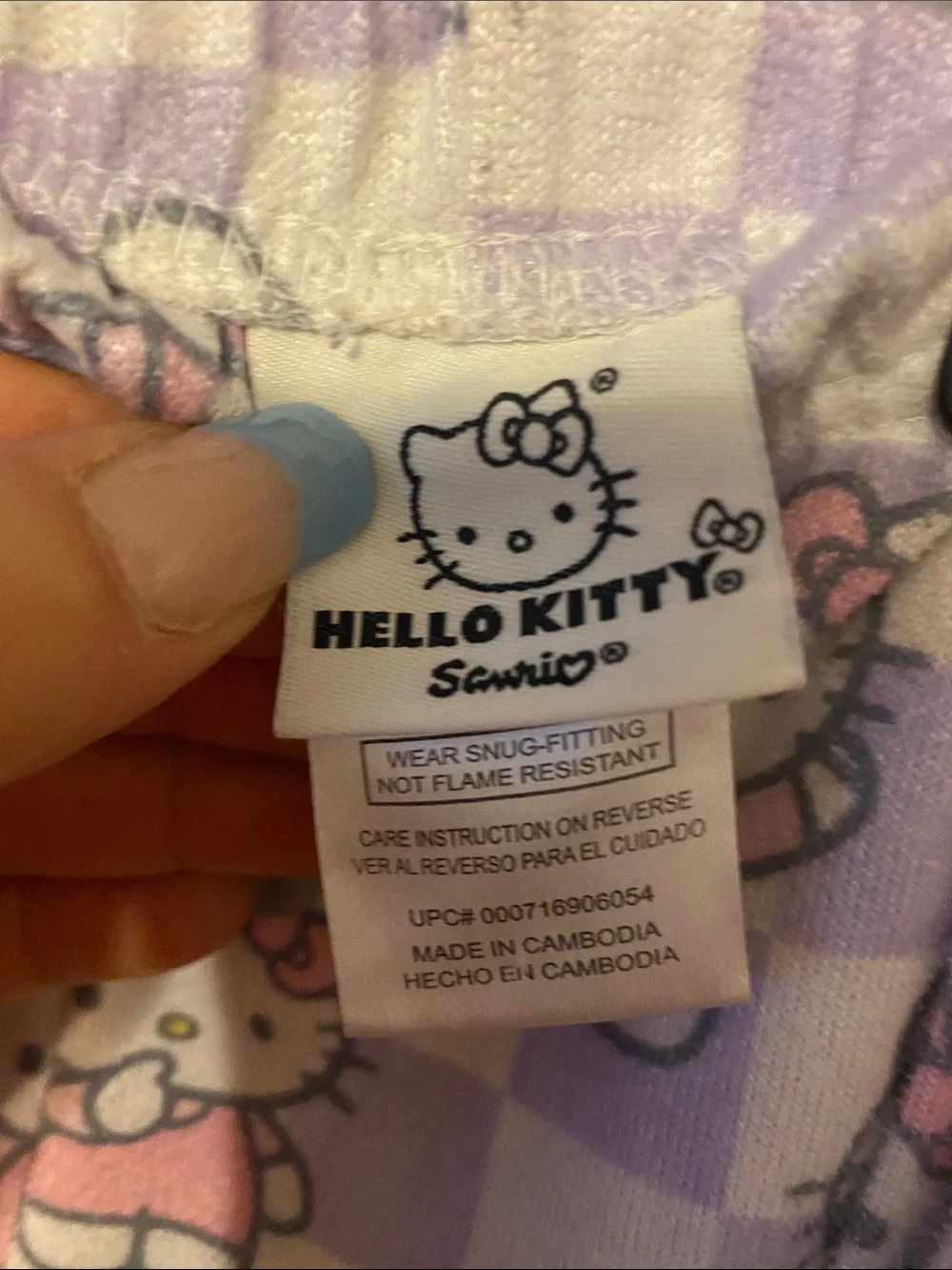 Hello Kitty Lavender and Pink Kids Pajama Set - Long Sleeve Top & Pants